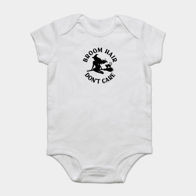 Broom Hair Don't Care Funny Pagan Wiccan Cheeky Witch® Baby Bodysuit by Cheeky Witch